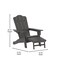 Flash Furniture Gray Adirondack Chairs with Ottoman-Cupholder, 2PK 2-LE-HMP-1044-110-GY-GG - alternate 9